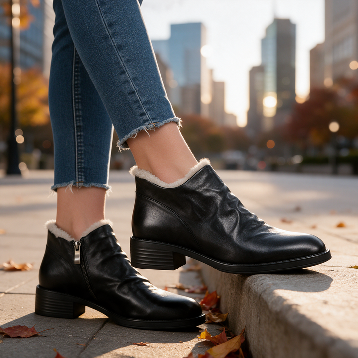 Cotswold Sheepskin Velvet Ankle Boots