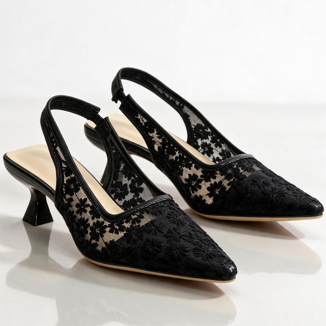 Lucienne Lace Slingbacks