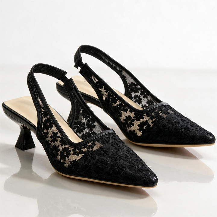 Lucienne Lace Slingbacks