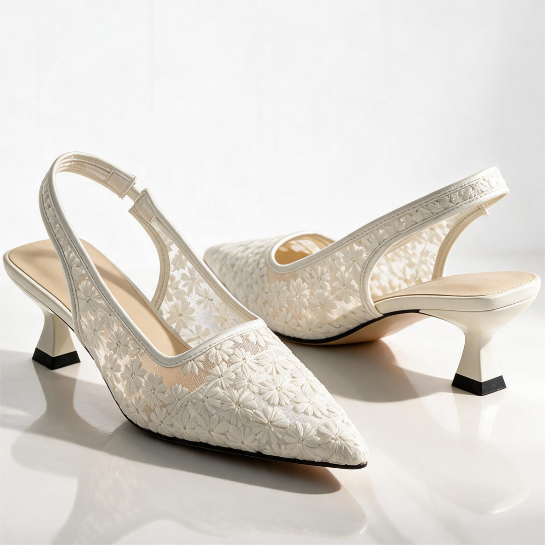 Lucienne Lace Slingbacks