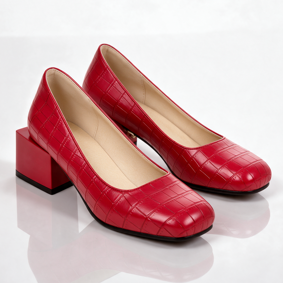 Florence Croc Block Heels