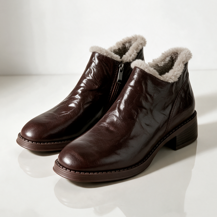 Cotswold Sheepskin Velvet Ankle Boots