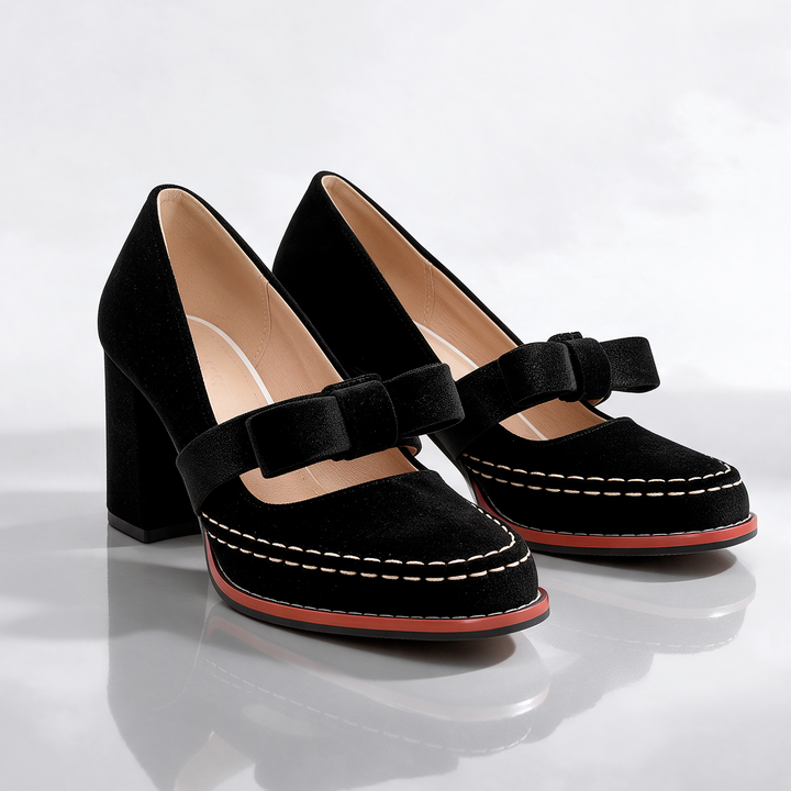 Bella Velvet Mary Jane Heels