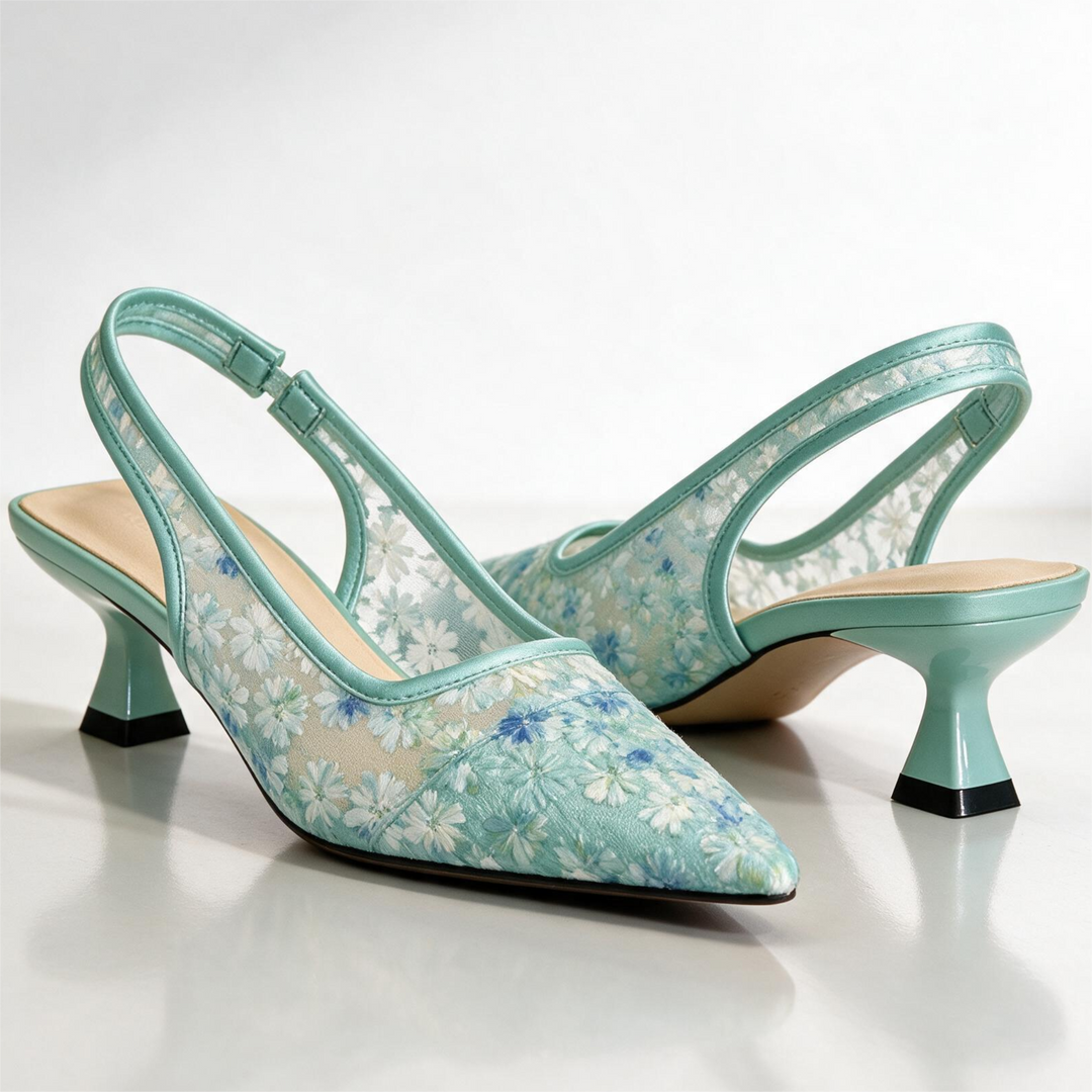 Lucienne Lace Slingbacks