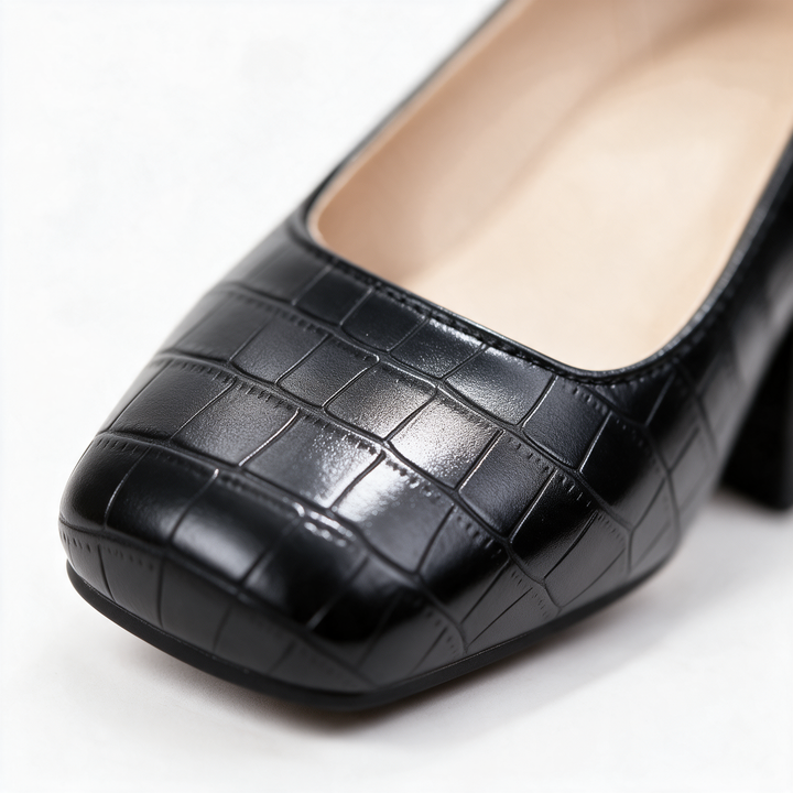 Florence Croc Block Heels