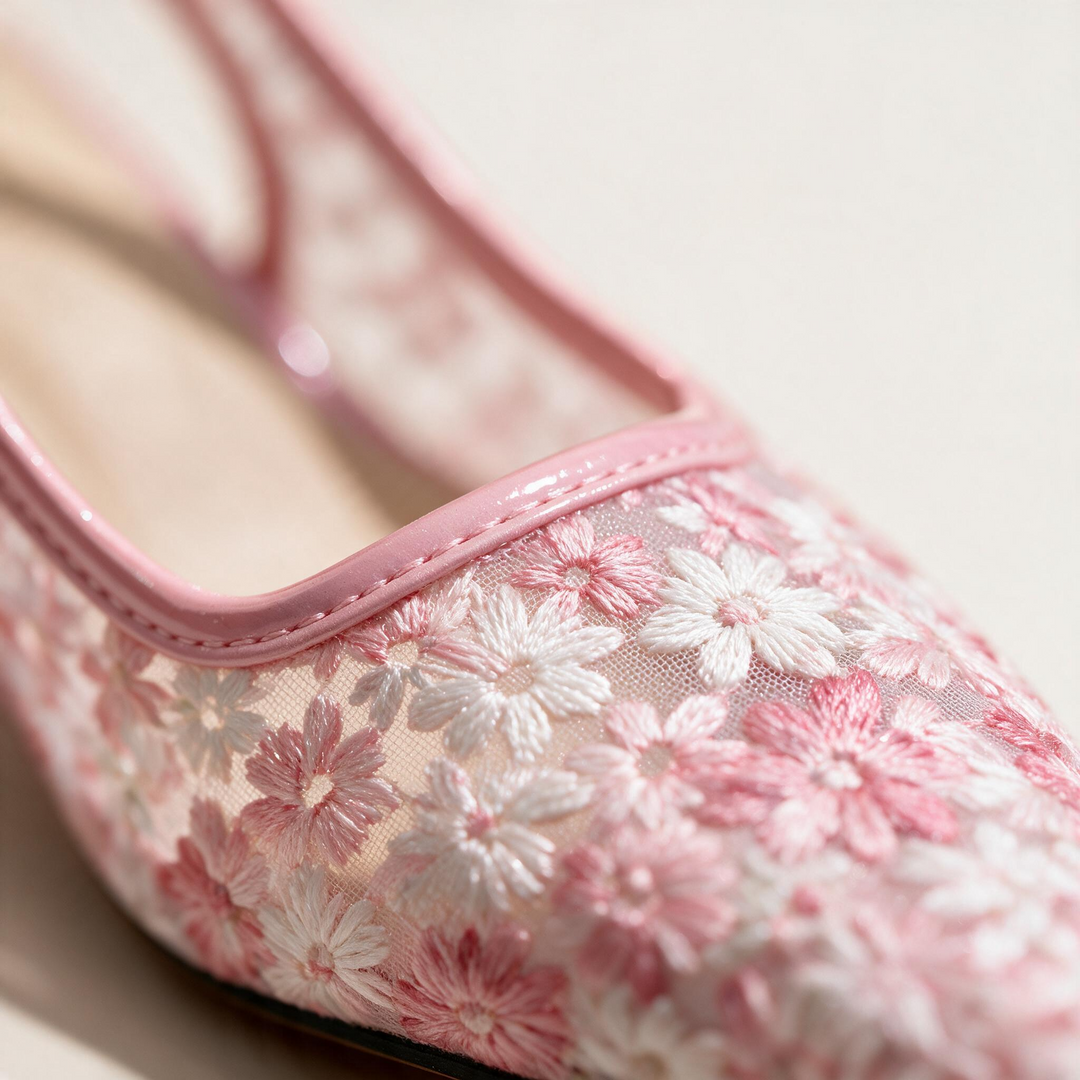 Lucienne Lace Slingbacks