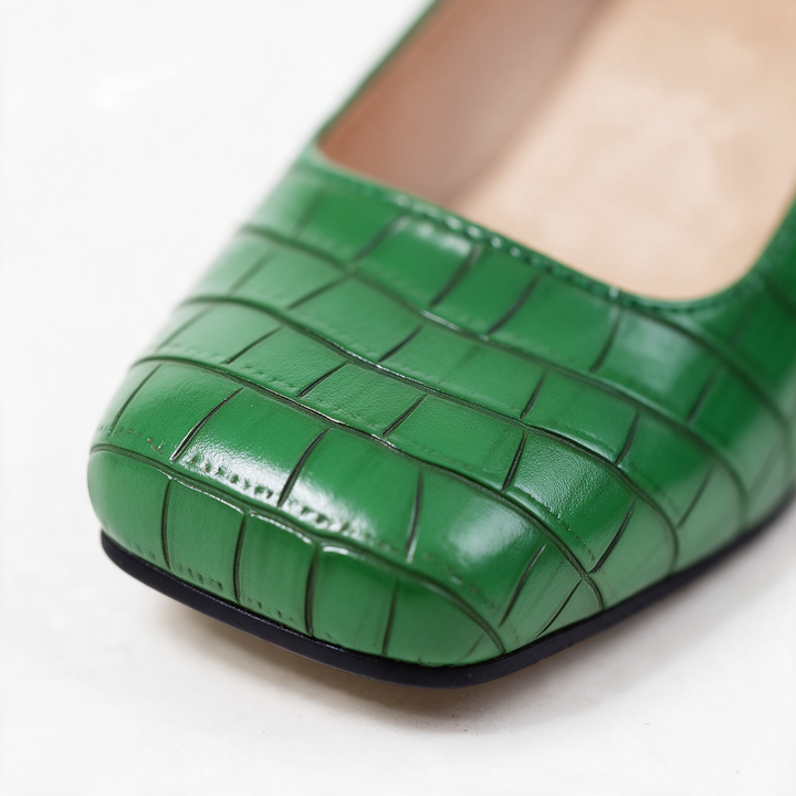 Florence Croc Block Heels