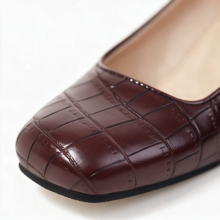Florence Croc Block Heels