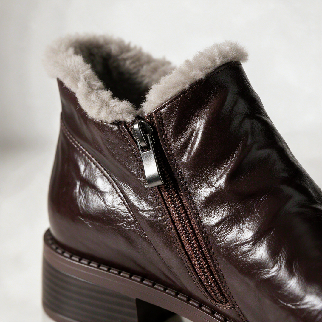 Cotswold Sheepskin Velvet Ankle Boots