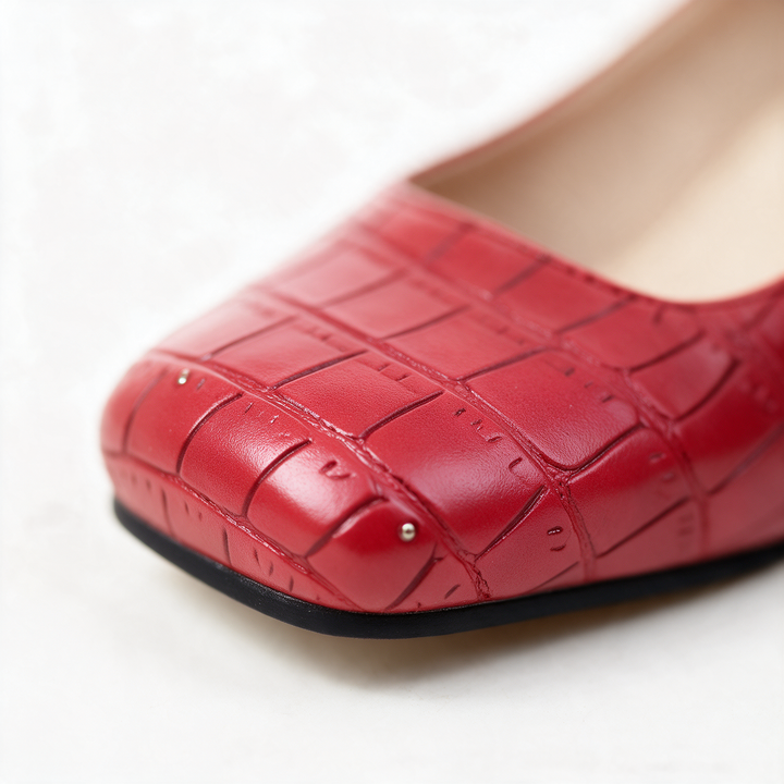 Florence Croc Block Heels