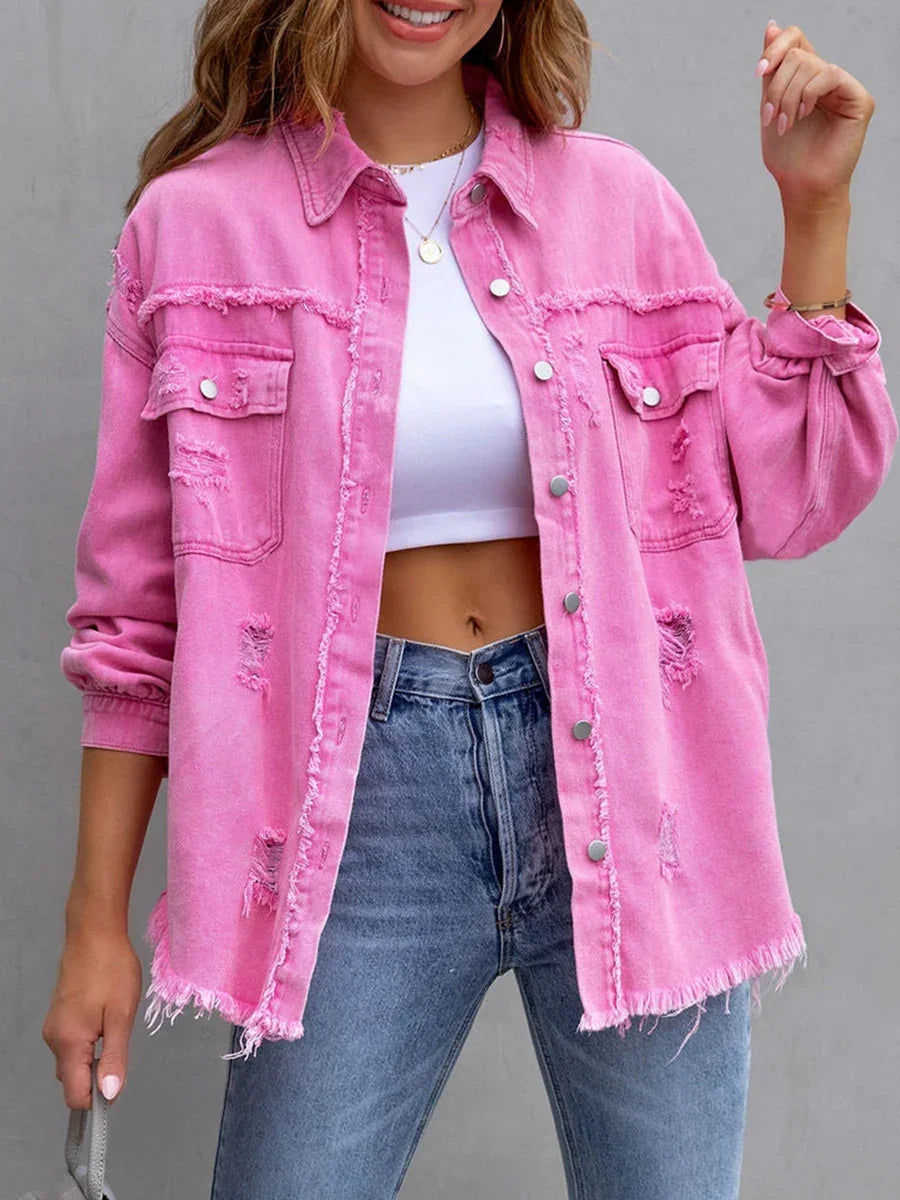 Distressed Rebel Overshirt — back view