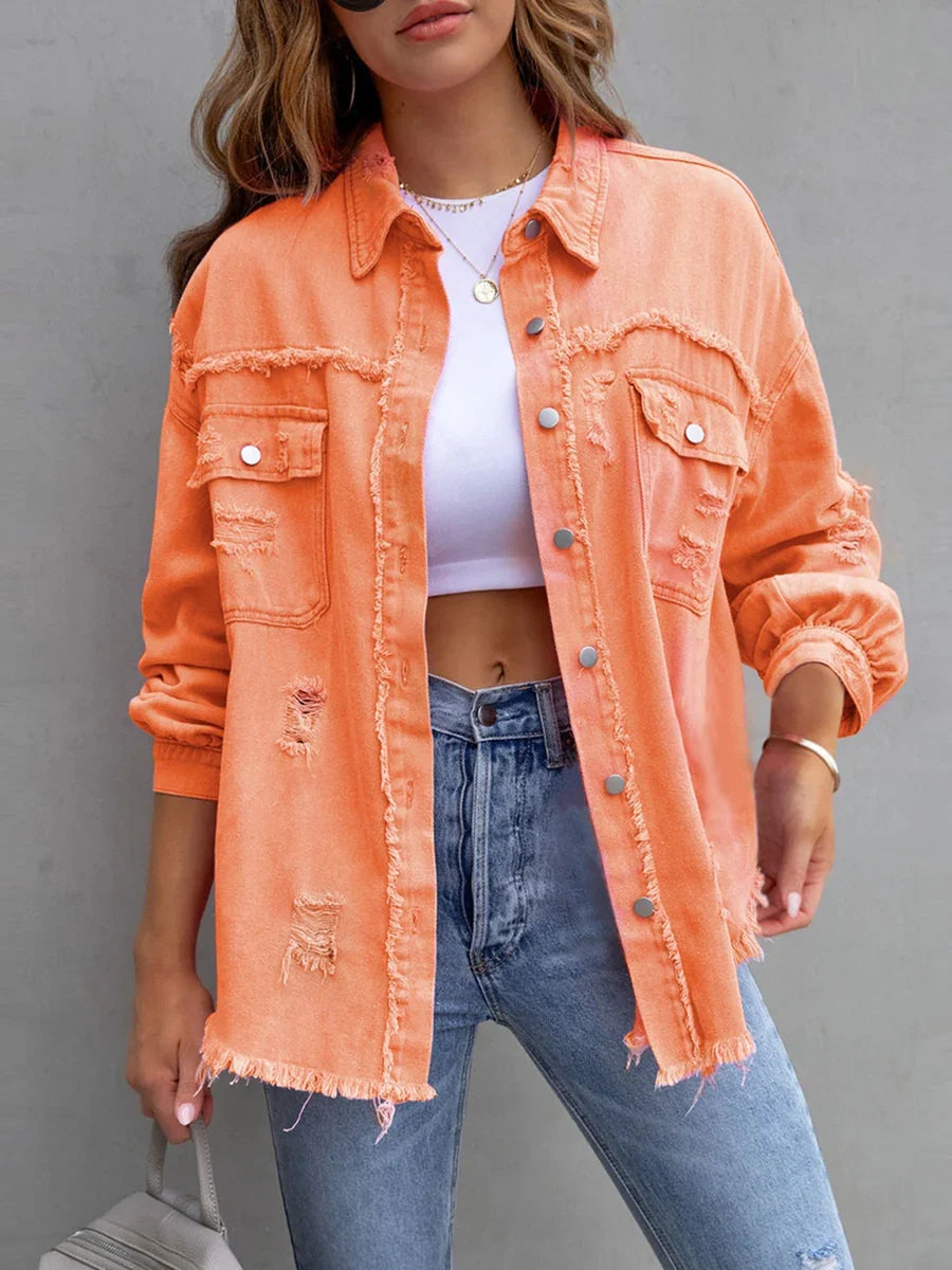 Distressed Rebel Overshirt — detail view